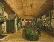 Interior of the hall of the Leiden society 'Kunst wordt door Arbeid verkregen'
